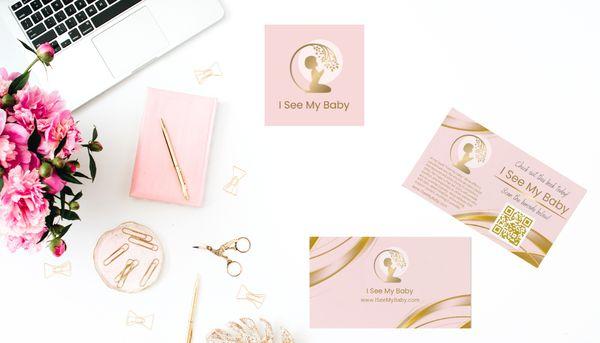 Business cards for the I See My Baby Book.