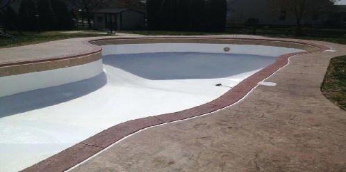 Pool ready for refinishing including the Kool Decks.