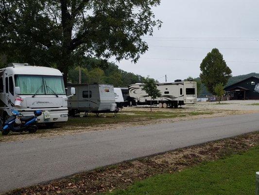 The lake sites are basically part of Papa Chubbys parking lot.