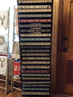 Signs to place in your home.