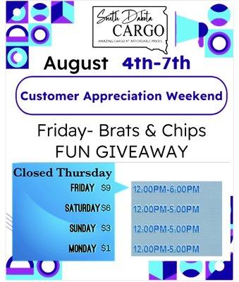 Customer Appreciation Weekend