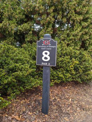 Hole 8 marker.