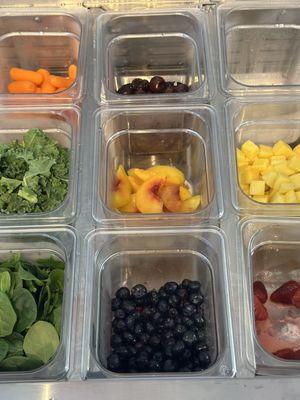 Fresh produce for smoothies