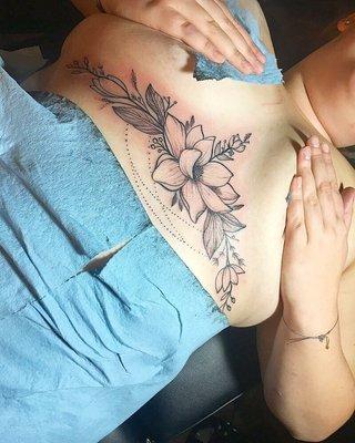 Sternum tattoo