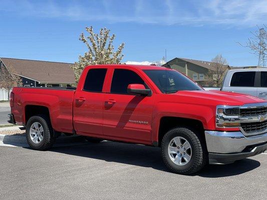 Chevy Silverado full tint job