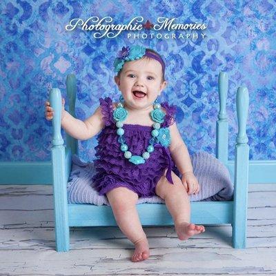 Backdrop: Teal and Purple Stamped
Babies: Sitter Sessions