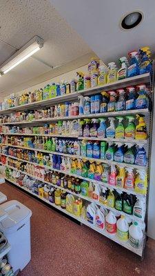 Cleaning supply aisle