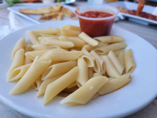 Penne, marinara on the side