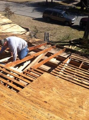 We also fix rafters and framing.