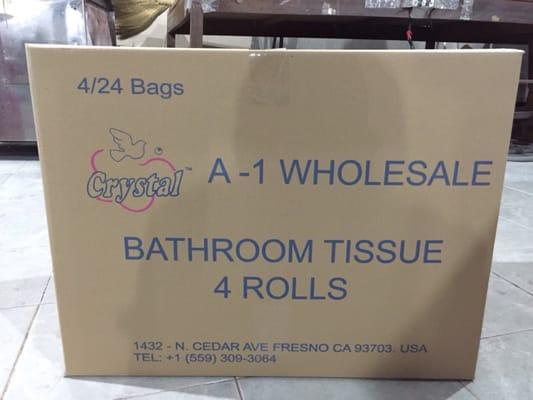 Crystal toilet paper 4-pack box