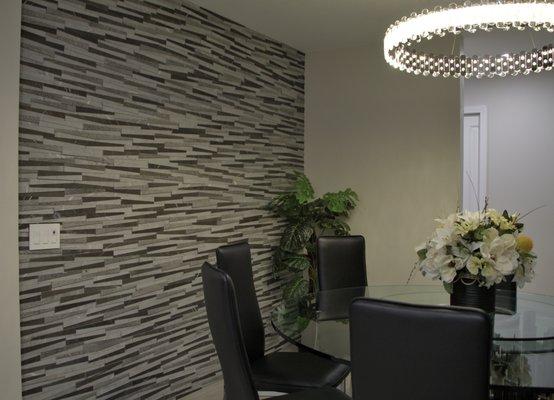 Anaheim Hills: stone accent wall project.