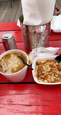 Gumbo was amazing with tons of flavor!! Crab cake fries are so creative and delicious!!