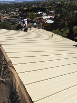 Metal roof install