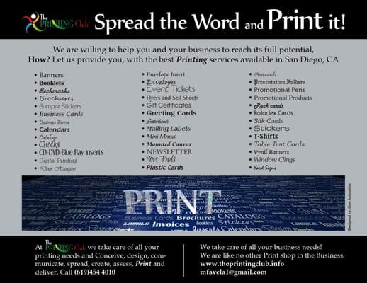 See all what we can print for you