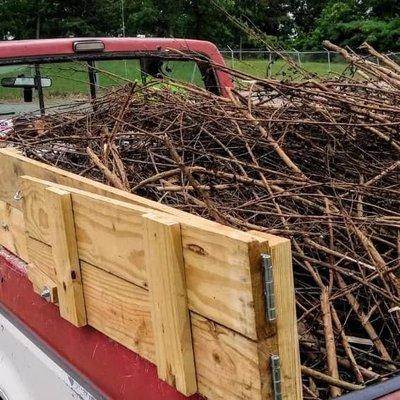 Yard Debris and storm debris removal with our cool F150 Dump Truck...