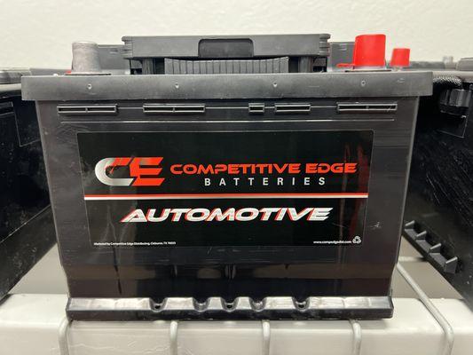 Automotive, commercial, marine, lawn and power sports batteries.