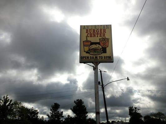 American Burger Center Sign.