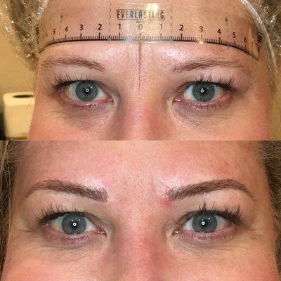 Microblading before and after