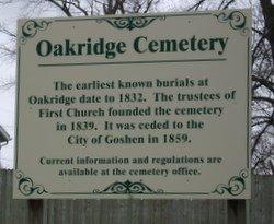 Sign for Oakridge Cemetery