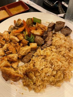 Chicken & Steak (med rare, but was more medium) hibachi