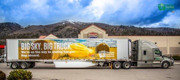 MFBN travels 125,000 miles each year delivering to food banks, senior centers and schools across Montana