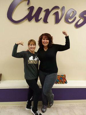 Dynamic Duo...Paula and Deb always motivating each other to be stronger.