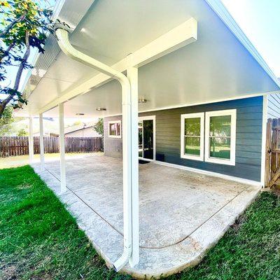 Insulated patio cover done in San Antonio, Tx.