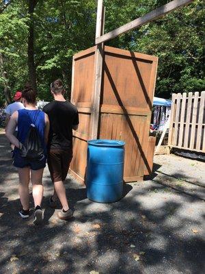 Outhouse looking port a potty