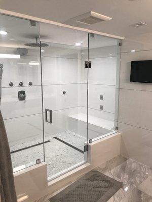 FRAMELESS SHOWER ENCLOSURE