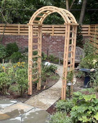 Cedar pergola