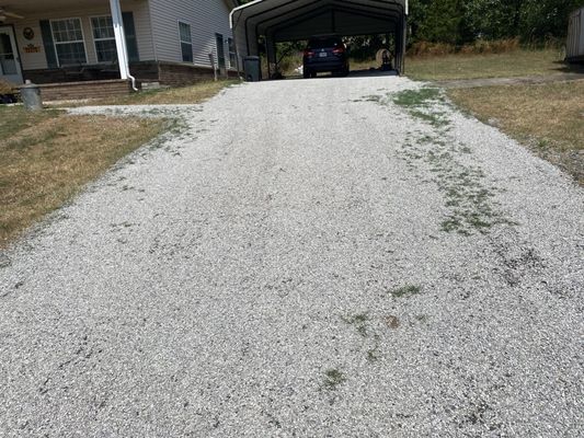 Grass breaking through Chip & Seal!!