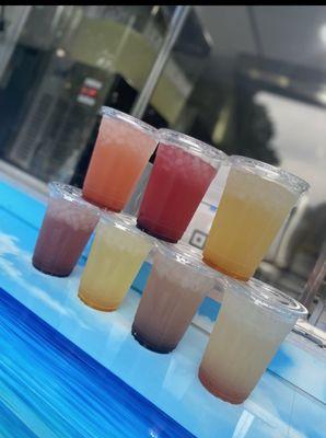 Fruit Infused Lemonades! (Strawberry, Blueberry, BlackBerry, Wildberry, Watermelon, Peach, and Mango)