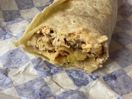 The AMAZING chicken burrito must try this!  The chicken is on point here!