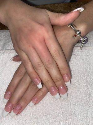 French tips with dip polish