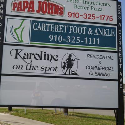 Karoline & her Spotter's can clean while you enjoy a pizza or the Foot & Ankle specialist.