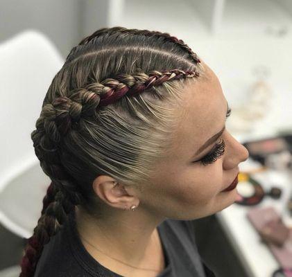 Dutch Feed in Braids