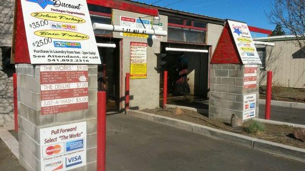 This is the front entry with the pay stations for our automatic car wash.