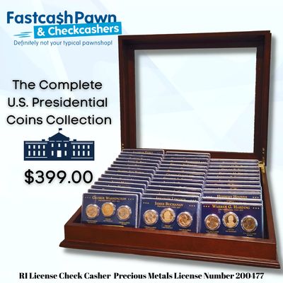 The Complete U.S Presidential Coins Collection w/Wood Display Box. - Fastcash Pawn & Checkcashers