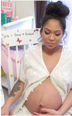 Maternity Shoot Makeup Application