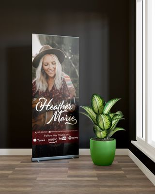 Designed and printed banner stand