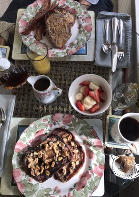 Breakfast in the lovely little sun room!