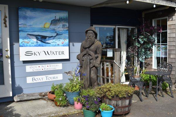 Exterior shot of SkyWater located at the Port of Ilwaco