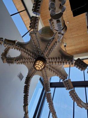 Octopus lighting at entrance