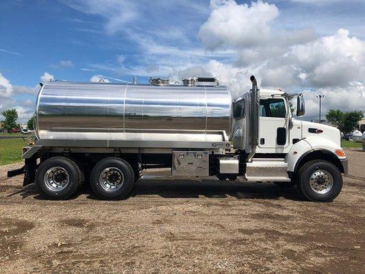 Peterbilt Tank Truck with 3800 Gallon Tank for Water Delivery.