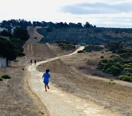 Start of the 3 mile course