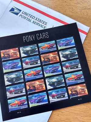 Pony Cars Stamps - February 2023