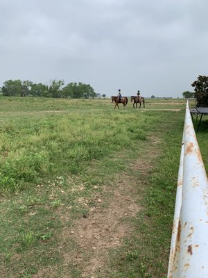 Riding in the back pasture