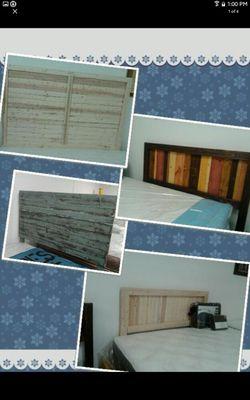 These are some custom made, real wood headboards that are on sale.