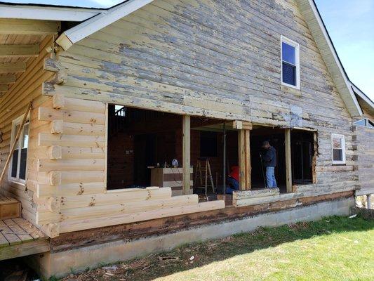 Windsor Log Home Restoration