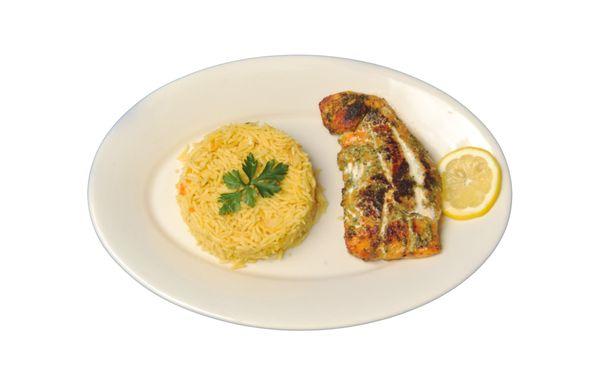 grilled salmon with rice